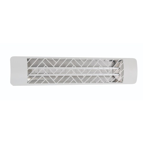 Eurofase SS 39in Dual Element 5000W 240V Heater, White, Clover Decor Plate - EF50240W2