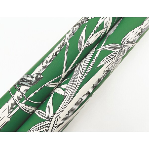 York Wallcoverings Bambou Toile Green Wallpaper - RT7831