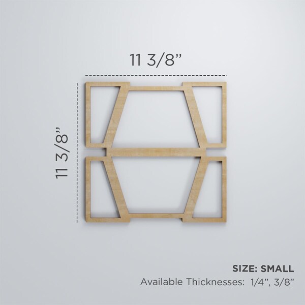 Ekena Millwork Small Greeley Decorative Fretwork Wood Wall Panels, Birch, 11 3/8"W x 11 3/8"H x 3/8"T - WALW12X12X0375GLYBI