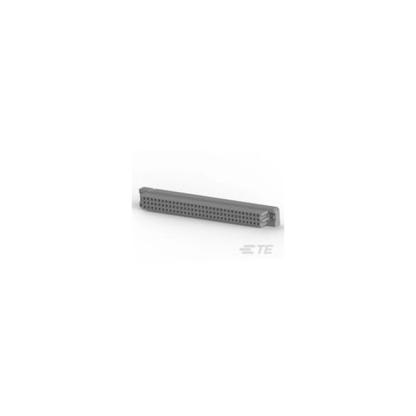 Placa de Conexión Euro para Te Connectivity, 96 contactos, 3 filas, hembra, recta, terminal de soldadura, aislante gris - 5650963-5