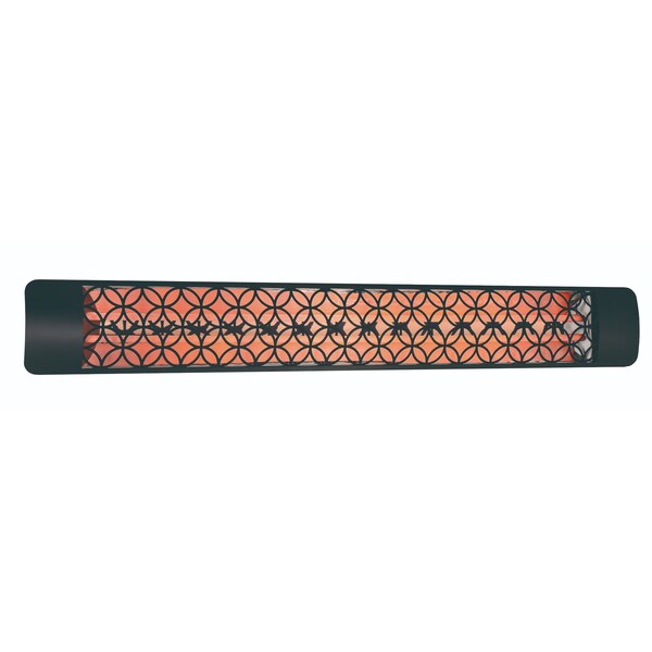 Eurofase SS 61in Dual Element 6000W 240V Heater, Black, Clover Decor Plate - EF60240B2