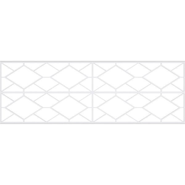 Ekena Millwork Set of Four Panels for 94 1/2"W x 32 1/4"H Hudson Fretwork Wainscot Wall Paneling - WPKP16X01X47HSN