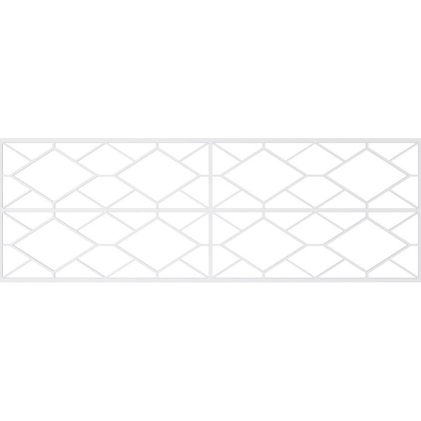 Ekena Millwork Set of Four Panels for 94 1/2"W x 32 1/4"H Hudson Fretwork Wainscot Wall Paneling - WPKP16X01X47HSN