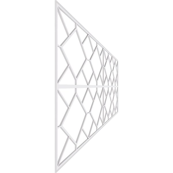 Ekena Millwork Set of Four Panels for 94 1/2"W x 32 1/4"H Hudson Fretwork Wainscot Wall Paneling - WPKP16X01X47HSN
