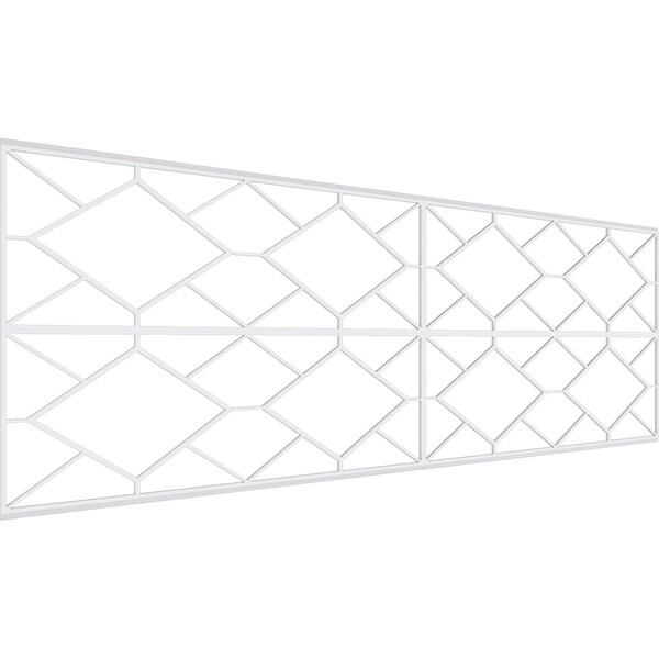 Ekena Millwork Set of Four Panels for 94 1/2"W x 32 1/4"H Hudson Fretwork Wainscot Wall Paneling - WPKP16X01X47HSN
