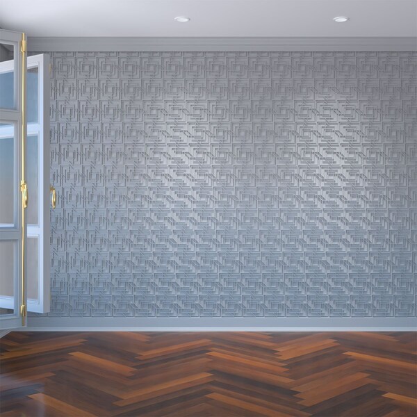 Ekena Millwork Extra Small Norwood Decorative Fretwork Wall Panels in Architectural PVC, 7 3/8"W x 7 3/8"H x 3/8"T - WALP08X08NWD