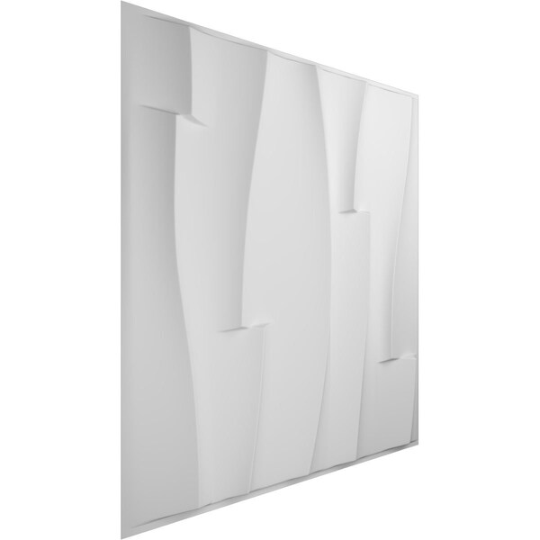 Ekena Millwork Brick Wave EnduraWall Decorative 3D Wall Panel, White, 19 5/8"W x 19 5/8"H - WP20X20BVWH