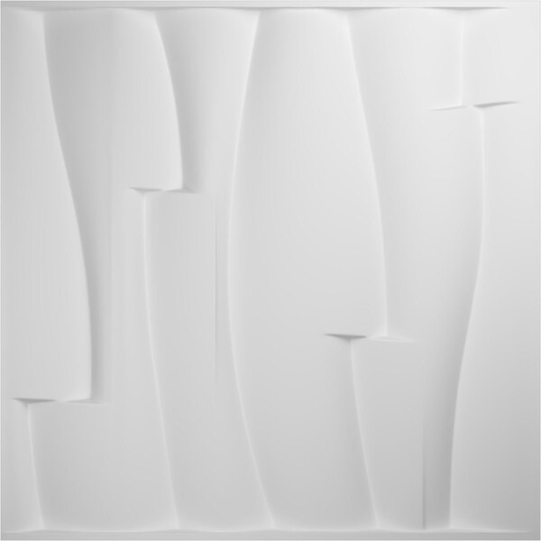 Ekena Millwork Brick Wave EnduraWall Decorative 3D Wall Panel, White, 19 5/8"W x 19 5/8"H - WP20X20BVWH