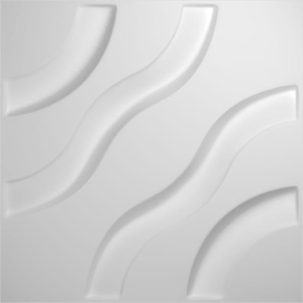 Ekena Millwork 11 7/8in. W x 11 7/8in. H Lane EnduraWall Decorative 3D Wall Panel Covers Total 48.96 Sq. Ft., 50PK - WP12X12LAWH-CASE-50