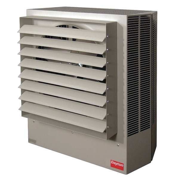 Dayton Fan Forced Electric Unit Heater, Wall & Ceiling, 3 Phase, 480VAC, 80kW, 39-1/2 in H, 37-1/2 in W - 4TDH9