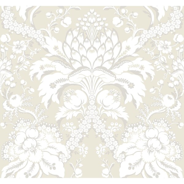 York Wallcoverings Artichoke Dam Beige and Gold Wallpaper - DM4956