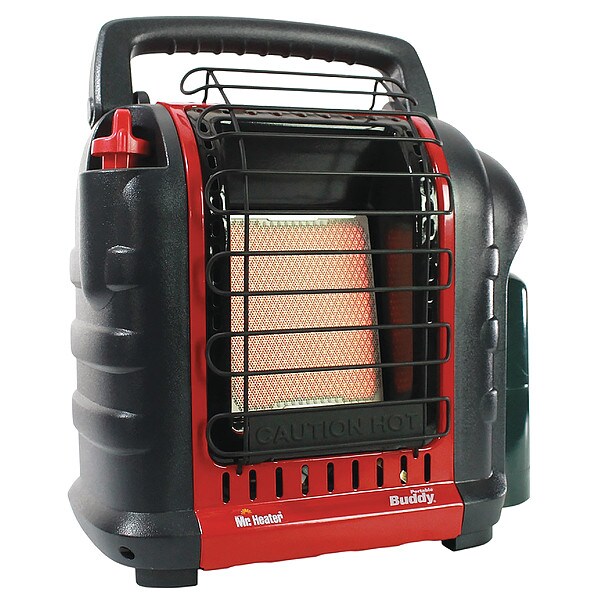 Mr. Heater Portable Gas Tabletop Heater, LP, Matchless Piezo, 15 1/2 in Wx 10 1/4 in L - MH9BX-F232050