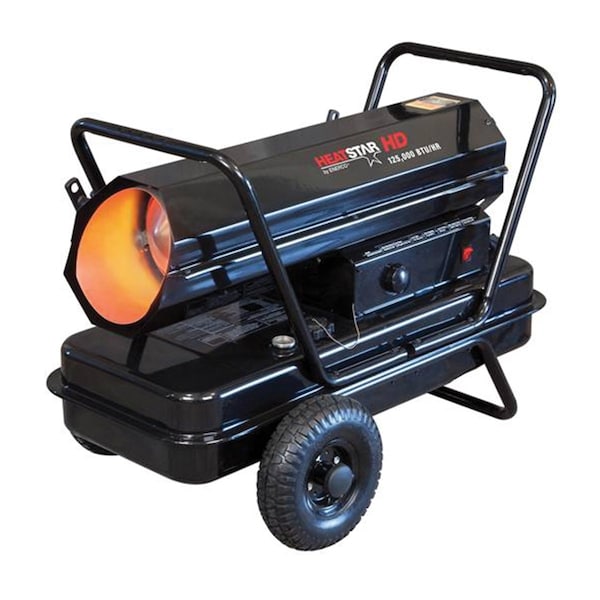 Enerco Group Heavy Duty Kerosene Forced Air Heater, 125K BTU/HR - F170325