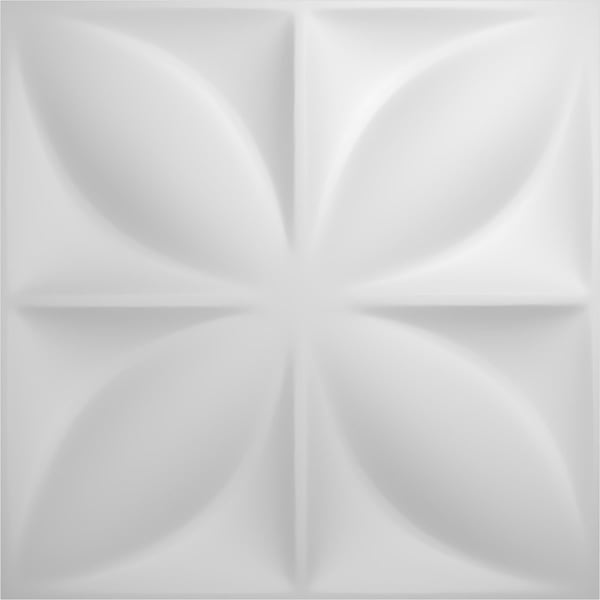 Ekena Millwork 11 7/8in. W x 11 7/8in. H Helene EnduraWall Decor 3D Wall Panel Covers, Total 9.79 Sq. Ft., 10PK - WP12X12HEWH-CASE-10