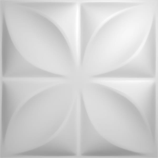 Ekena Millwork 11 7/8in. W x 11 7/8in. H Helene EnduraWall Decor 3D Wall Panel Covers, Total 9.79 Sq. Ft., 10PK - WP12X12HEWH-CASE-10