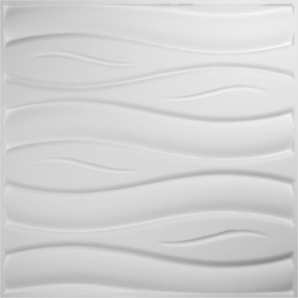 Ekena Millwork 19 5/8in. W x 19 5/8in. H Swell EnduraWall Decorative 3D Wall Panel Covers, Total 32.1 Sq. Ft., 12PK - WP20X20SSWH-CASE-12