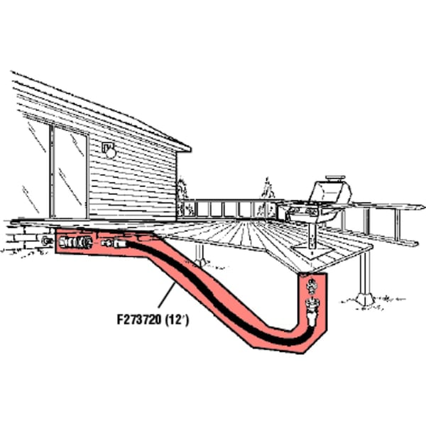 Mr. Heater Mr. Heater 3/8 in. D X 3/8 in. D X 12 ft. L Rubber Hose Assembly - F273720