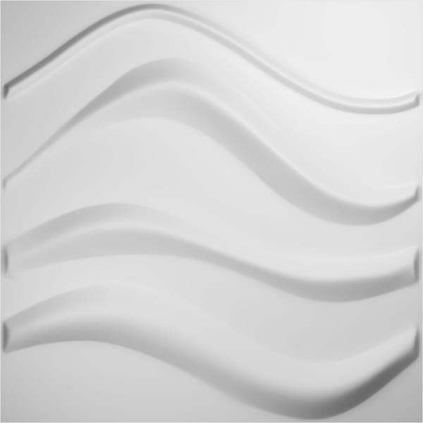 Ekena Millwork 19 5/8in. W x 19 5/8in. H Wave EnduraWall Decorative 3D Wall Panel Covers, Total 26.75 Sq. Ft., 10PK - WP20X20WVWH-CASE-10