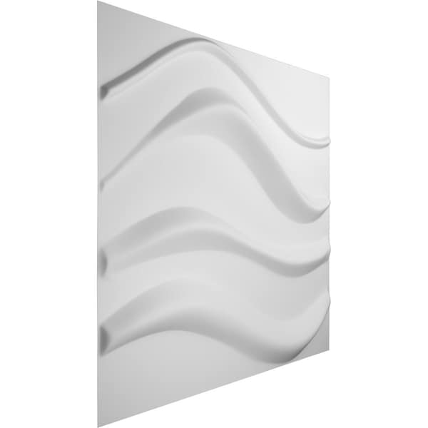 Ekena Millwork 19 5/8in. W x 19 5/8in. H Wave EnduraWall Decorative 3D Wall Panel Covers, Total 26.75 Sq. Ft., 10PK - WP20X20WVWH-CASE-10