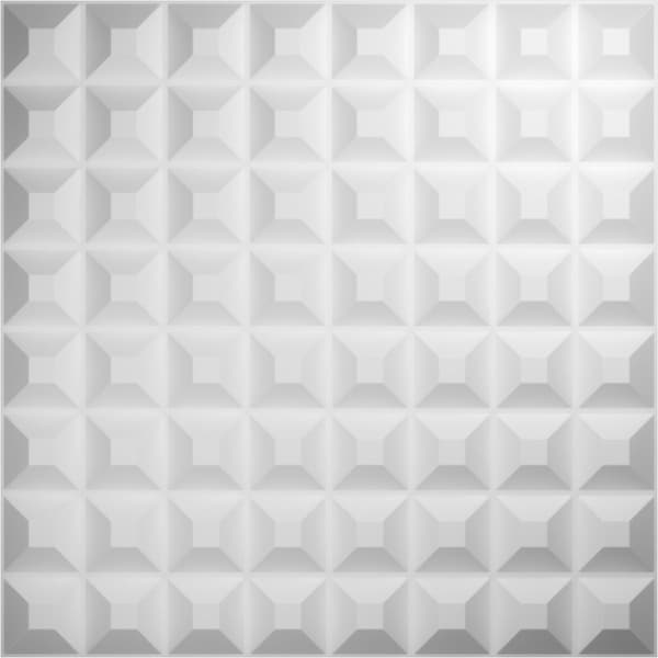 Ekena Millwork 19 5/8in. W x 19 5/8in. H Bradford EnduraWall Decor 3D Wall Panel Covers, Total 26.75 Sq. Ft., 10PK - WP20X20BRWH-CASE-10