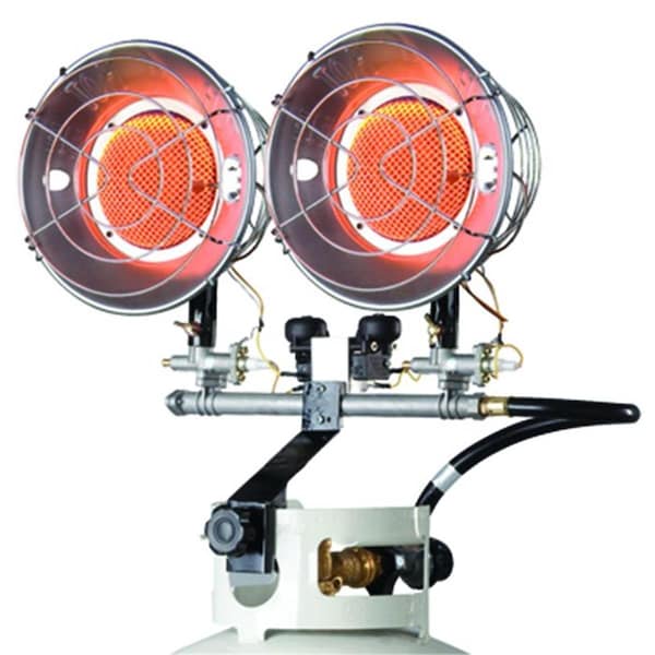 Grandoldgarden 30,000 BTU LP Tank Top Heater - Double Head, Tip Switch - GR2559767