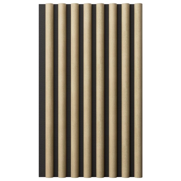 Ekena Millwork AcoustixPro Noise Cancelling Half Round Small Slat Wall Panel - SWA0625X0500HRAW