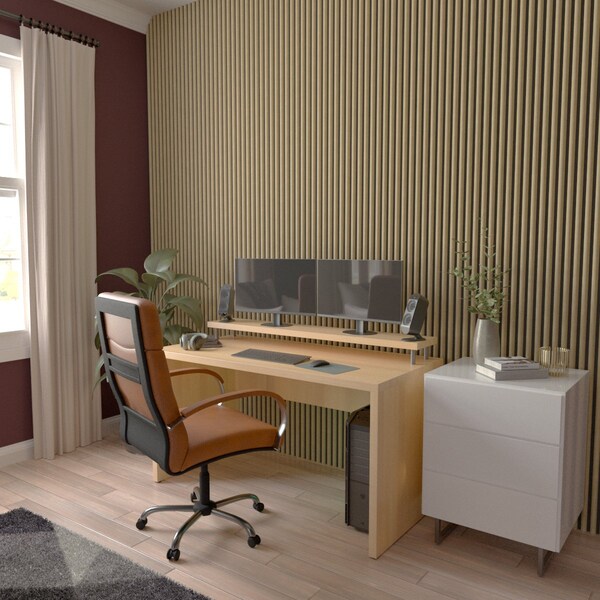 Ekena Millwork AcoustixPro Noise Cancelling Half Round Small Slat Wall Panel - SWA0625X0500HRAW
