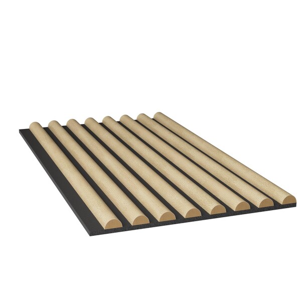 Ekena Millwork AcoustixPro Noise Cancelling Half Round Small Slat Wall Panel - SWA0625X0500HRAW