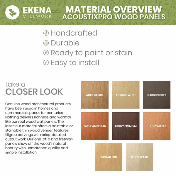 Ekena Millwork AcoustixPro Noise Cancelling Half Round Small Slat Wall Panel - SWA0625X0500HRAW