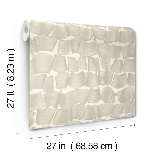 York Wallcoverings Brushed Ink Taupe Wallpaper - OI0654