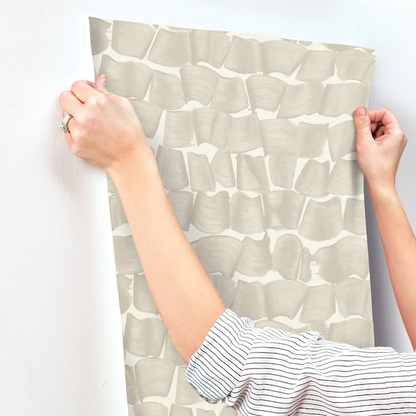 York Wallcoverings Brushed Ink Taupe Wallpaper - OI0654