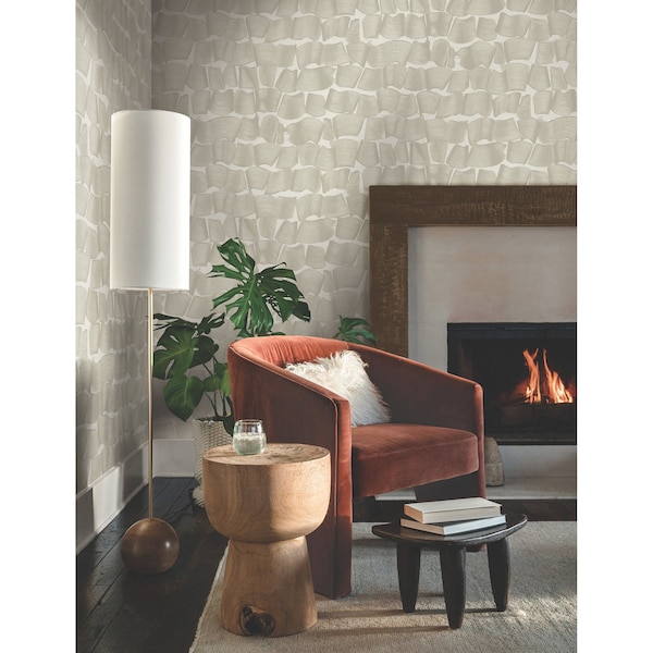 York Wallcoverings Brushed Ink Taupe Wallpaper - OI0654