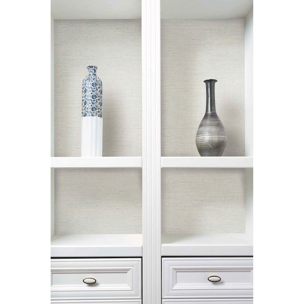 York Wallcoverings Essence White Metallic Wallpaper - GL0512N