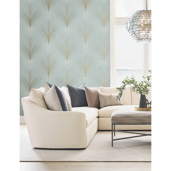 York Wallcoverings Papyrus Plume Sage Wallpaper - OI0682