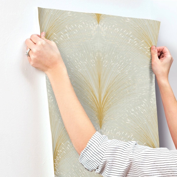 York Wallcoverings Papyrus Plume Sage Wallpaper - OI0682