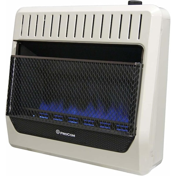 Procom Heating Heating Natural Gas Vent Free Blue Flame Gas Space Heater, 30,000 BTU, T-Stat Control - MN300TBG