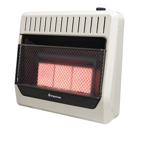 Procom Propane Gas Ventless Infrared Plaque Heater - 28,000 Btu, Manual C - ML3PHG