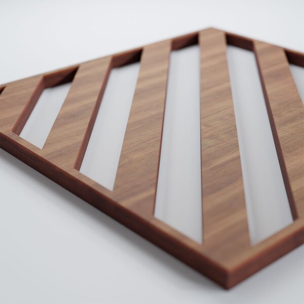 Ekena Millwork Extra Small Rothwell Decorative Fretwork Wood Wall Panels, Walnut, 7 3/8"W x 7 3/8"H x 3/8"T - WALW08X08X0375RTWWA