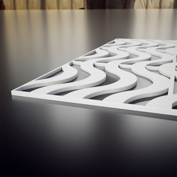 Ekena Millwork Small Parker Decorative Fretwork Wall Panels in Architectural Grade PVC, 11 3/8"W x 11 3/8"H x 3/8"T - WALP12X12PKR