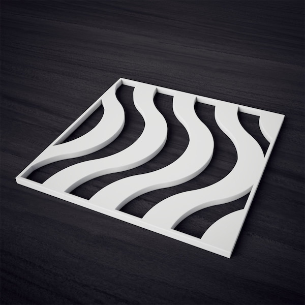 Ekena Millwork Small Parker Decorative Fretwork Wall Panels in Architectural Grade PVC, 11 3/8"W x 11 3/8"H x 3/8"T - WALP12X12PKR