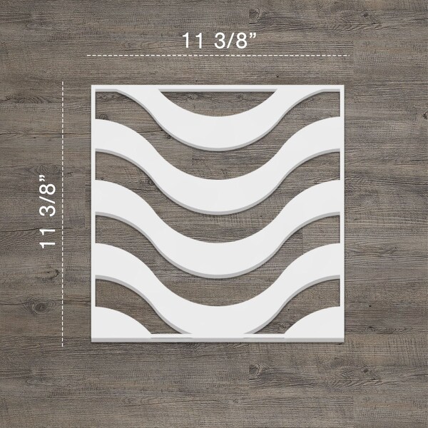 Ekena Millwork Small Parker Decorative Fretwork Wall Panels in Architectural Grade PVC, 11 3/8"W x 11 3/8"H x 3/8"T - WALP12X12PKR