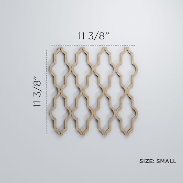 Ekena Millwork Small Casablanca Decorative Fretwork Wood Wall Panels, Red Oak, 11 3/8"W x 11 3/8"H x 3/8"T - WALW12X12X0375CSBRO