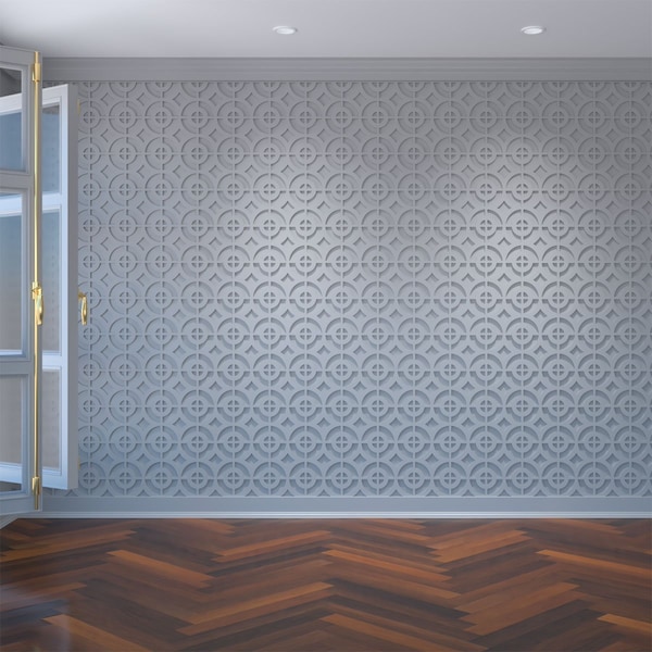 Ekena Millwork Extra Small Sullivan Decorative Fretwork Wall Panels in Architectural PVC, 7 3/8"W x 7 3/8"H x 3/8"T - WALP08X08SUL