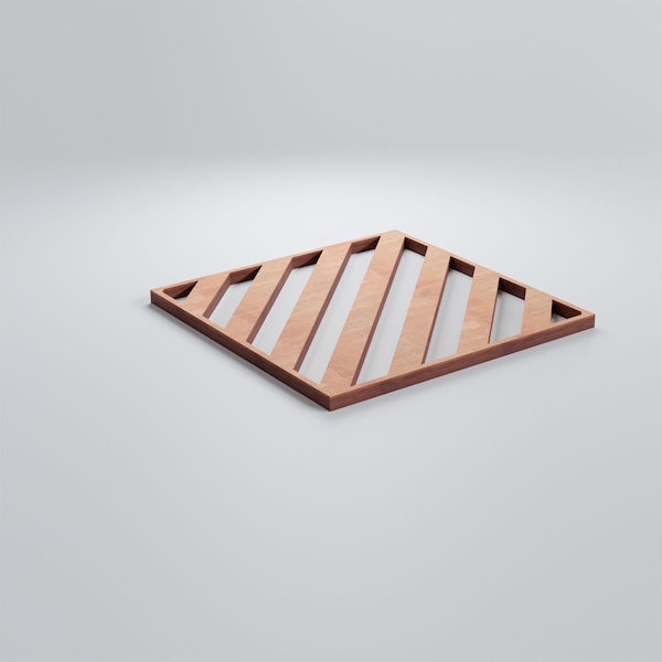 Ekena Millwork Extra Small Rothwell Decorative Fretwork Wood Wall Panels, Cherry, 7 3/8"W x 7 3/8"H x 3/8"T - WALW08X08X0375RTWCH