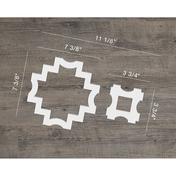Ekena Millwork Extra Small Cordova Decorative Fretwork Wall Panels in Architectural PVC, 11 1/8"W x 7 3/8"H x 3/8"T - WALP08X08CRV