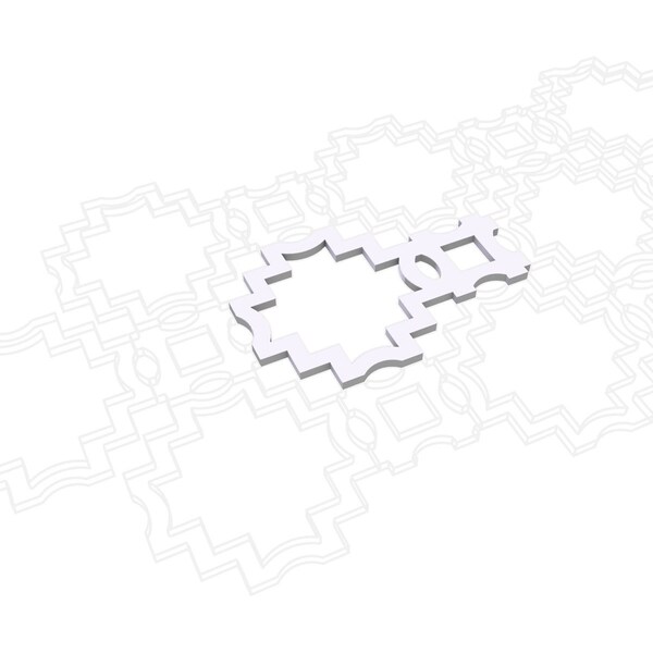 Ekena Millwork Extra Small Cordova Decorative Fretwork Wall Panels in Architectural PVC, 11 1/8"W x 7 3/8"H x 3/8"T - WALP08X08CRV
