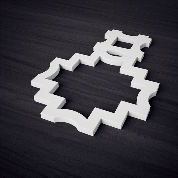 Ekena Millwork Extra Small Cordova Decorative Fretwork Wall Panels in Architectural PVC, 11 1/8"W x 7 3/8"H x 3/8"T - WALP08X08CRV