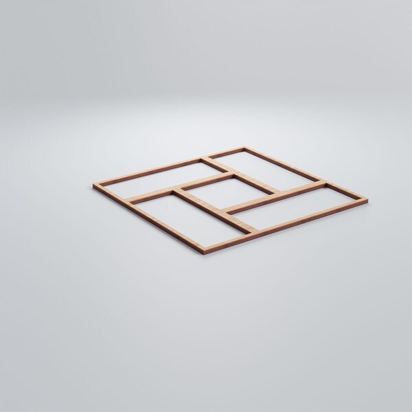 Ekena Millwork Medium Sheffield Decorative Fretwork Wood Wall Panels, Alder, 15 3/8"W x 15 3/8"H x 3/8"T - WALW16X16X0375SHFAL