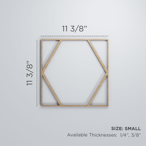 Ekena Millwork Small Fraser Decorative Fretwork Wood Wall Panels, Red Oak, 11 3/8"W x 11 3/8"H x 3/8"T - WALW12X12X0375FSRRO