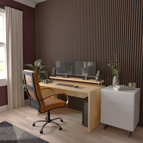 Ekena Millwork AcoustixPro Noise Cancelling Half Round Small Slat Wall Panel - SWA0625X0500HREP